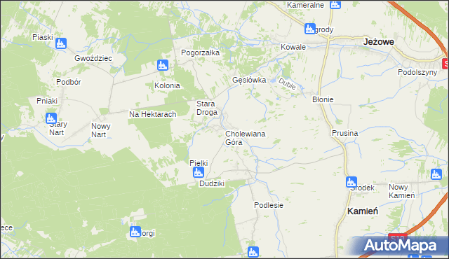 mapa Cholewiana Góra, Cholewiana Góra na mapie Targeo
