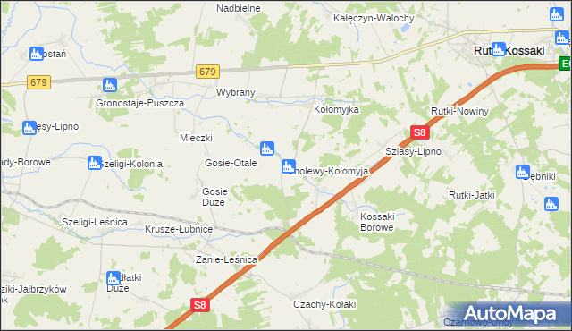 mapa Cholewy-Kołomyja, Cholewy-Kołomyja na mapie Targeo