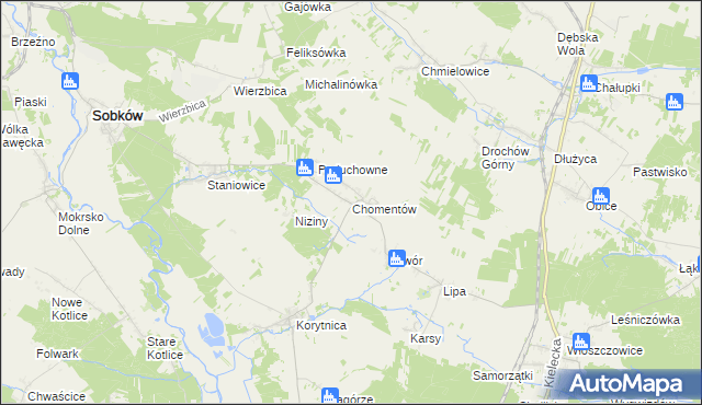 mapa Chomentów, Chomentów na mapie Targeo