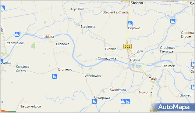 mapa Chorążówka, Chorążówka na mapie Targeo