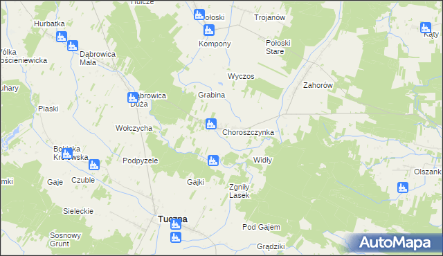 mapa Choroszczynka, Choroszczynka na mapie Targeo