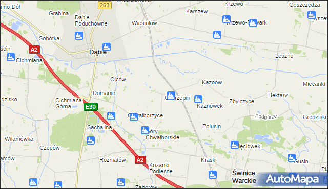 mapa Chorzepin, Chorzepin na mapie Targeo