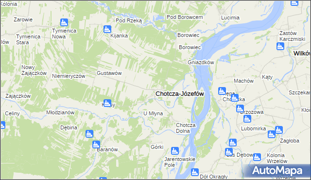 mapa Chotcza-Józefów, Chotcza-Józefów na mapie Targeo