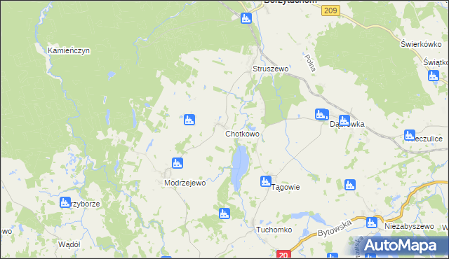 mapa Chotkowo, Chotkowo na mapie Targeo