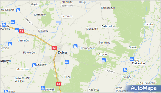 mapa Chrapczew, Chrapczew na mapie Targeo