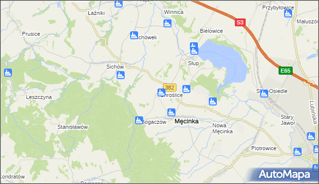 mapa Chroślice, Chroślice na mapie Targeo