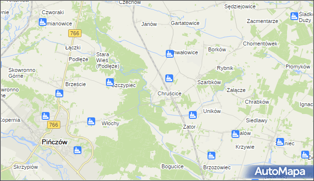 mapa Chruścice, Chruścice na mapie Targeo