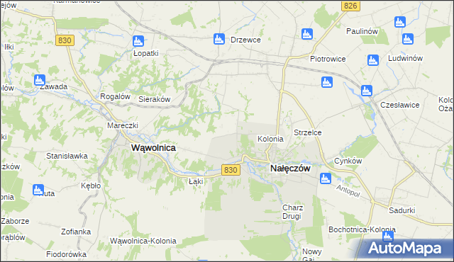 mapa Chruszczów-Kolonia, Chruszczów-Kolonia na mapie Targeo