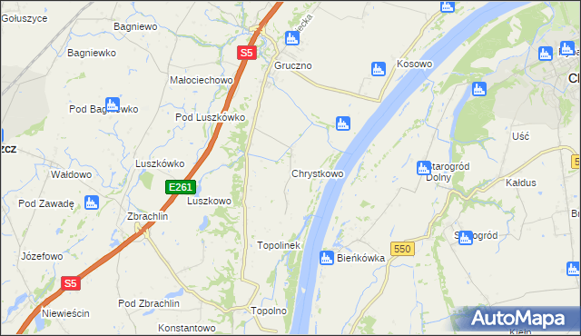 mapa Chrystkowo, Chrystkowo na mapie Targeo