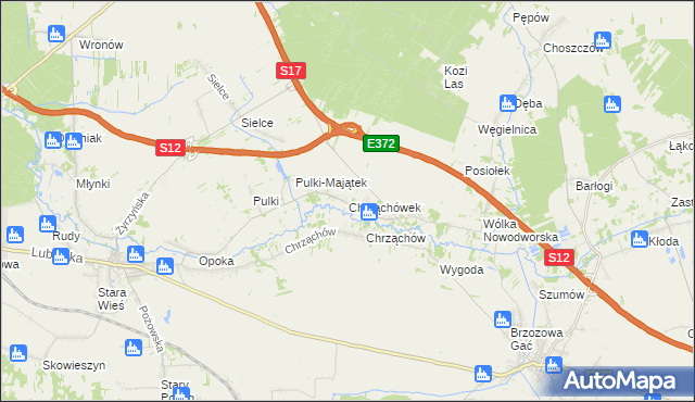 mapa Chrząchówek, Chrząchówek na mapie Targeo