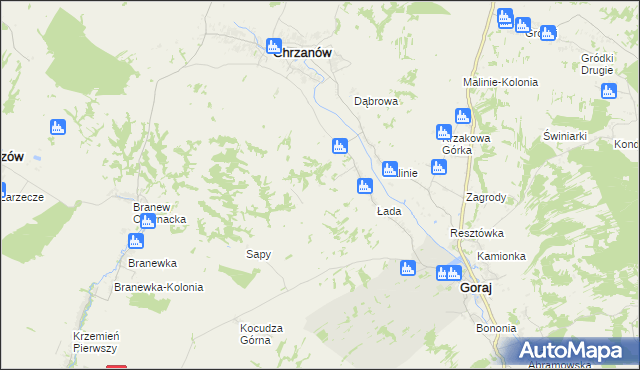 mapa Chrzanów-Kolonia, Chrzanów-Kolonia na mapie Targeo