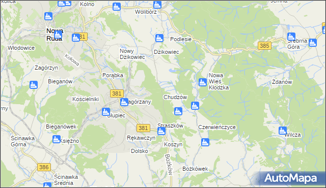 mapa Chudzów, Chudzów na mapie Targeo