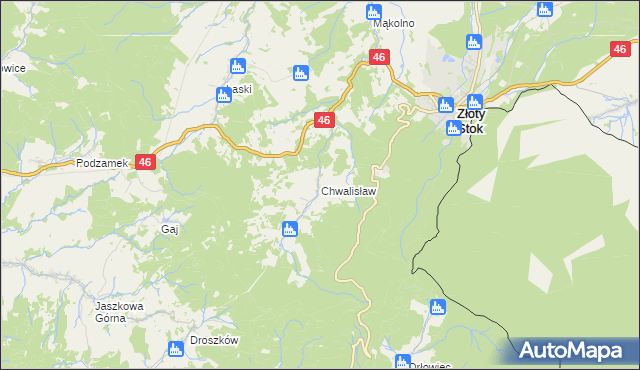 mapa Chwalisław, Chwalisław na mapie Targeo