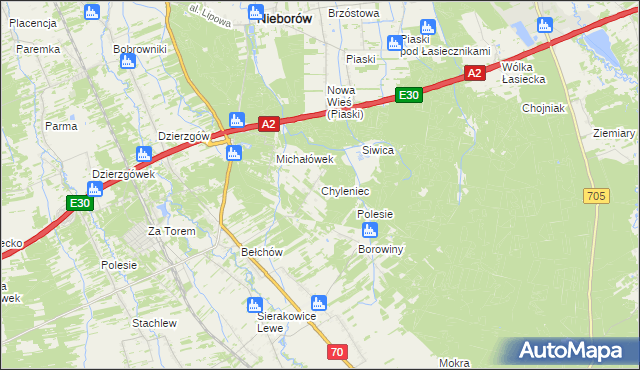 mapa Chyleniec, Chyleniec na mapie Targeo