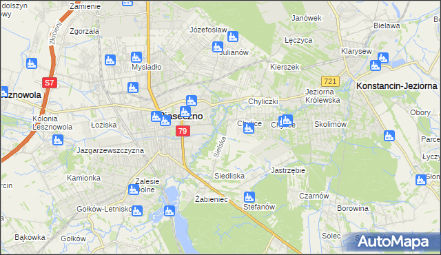 mapa Chylice-Pólko, Chylice-Pólko na mapie Targeo