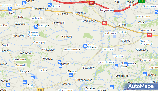 mapa Cichawa, Cichawa na mapie Targeo