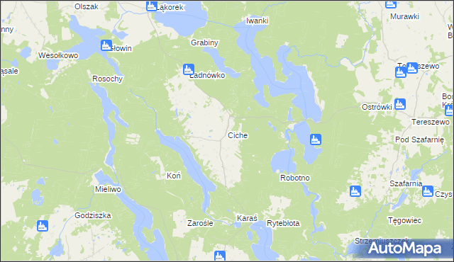 mapa Ciche gmina Zbiczno, Ciche gmina Zbiczno na mapie Targeo