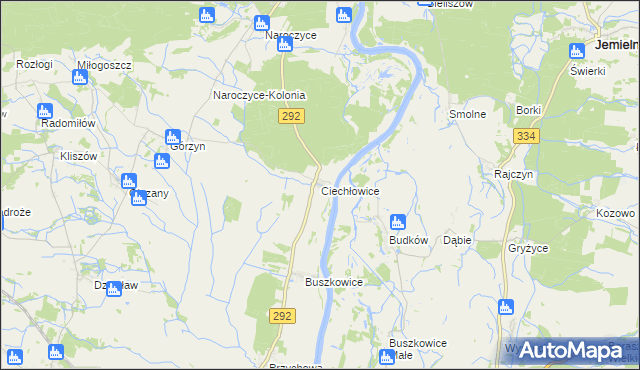 mapa Ciechłowice, Ciechłowice na mapie Targeo