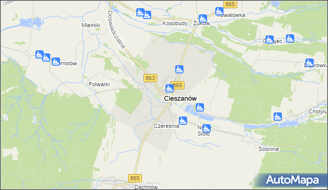 mapa Cieszanów, Cieszanów na mapie Targeo