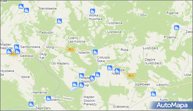 mapa Ciotusza Stara, Ciotusza Stara na mapie Targeo