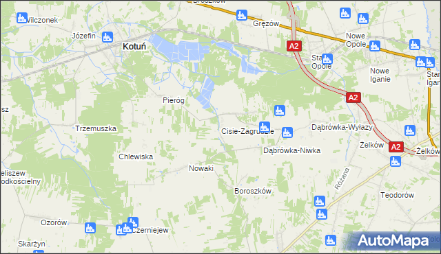 mapa Cisie-Zagrudzie, Cisie-Zagrudzie na mapie Targeo