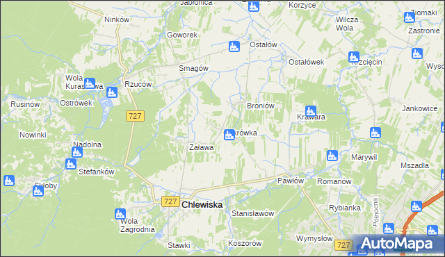 mapa Cukrówka, Cukrówka na mapie Targeo