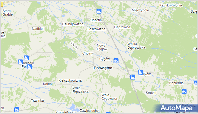 mapa Cygów, Cygów na mapie Targeo