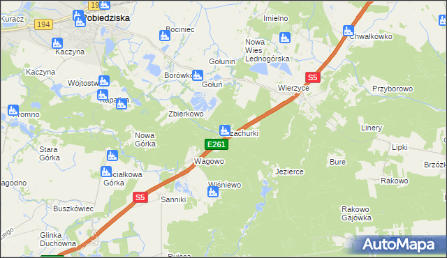 mapa Czachurki, Czachurki na mapie Targeo