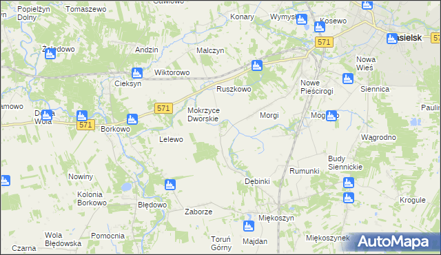 mapa Czajki gmina Nasielsk, Czajki gmina Nasielsk na mapie Targeo