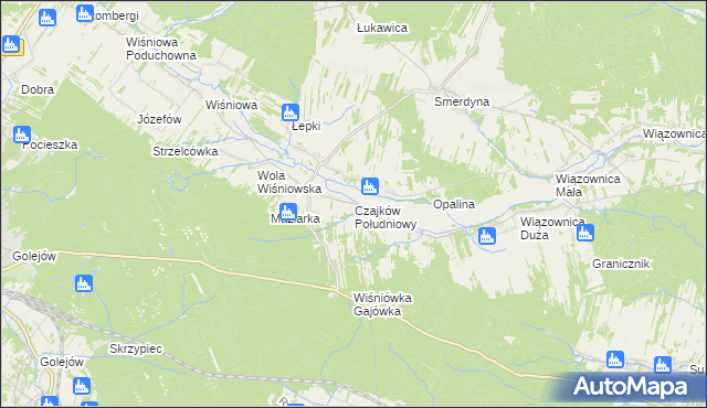 mapa Czajków Południowy, Czajków Południowy na mapie Targeo