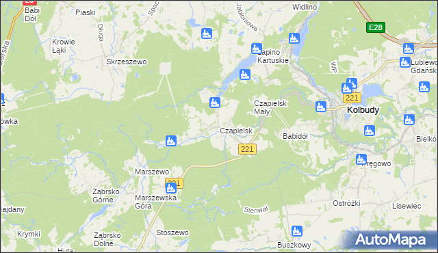 mapa Czapielsk, Czapielsk na mapie Targeo