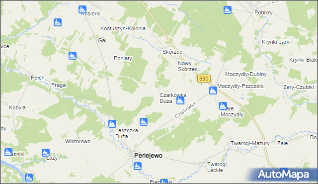 mapa Czarkówka Duża, Czarkówka Duża na mapie Targeo