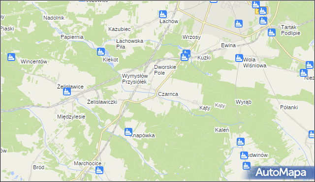 mapa Czarnca, Czarnca na mapie Targeo