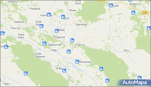 mapa Czarnia gmina Kadzidło, Czarnia gmina Kadzidło na mapie Targeo