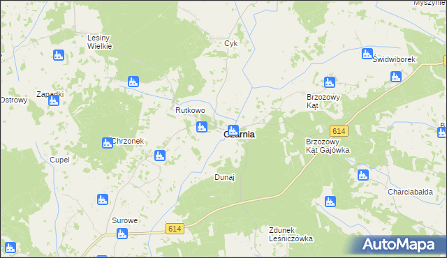 mapa Czarnia powiat ostrołęcki, Czarnia powiat ostrołęcki na mapie Targeo