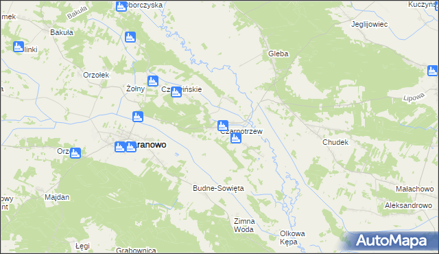 mapa Czarnotrzew, Czarnotrzew na mapie Targeo