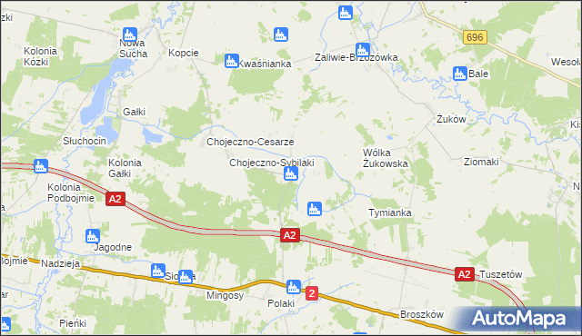 mapa Czarnowąż, Czarnowąż na mapie Targeo