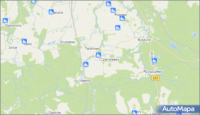 mapa Czarnowęsy, Czarnowęsy na mapie Targeo