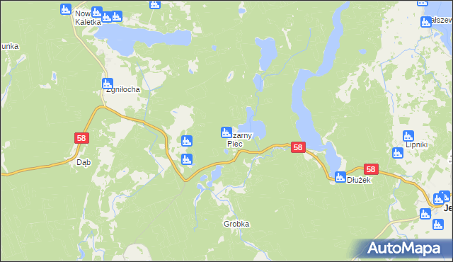 mapa Czarny Piec, Czarny Piec na mapie Targeo