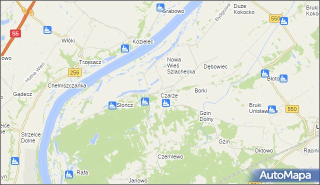 mapa Czarże, Czarże na mapie Targeo