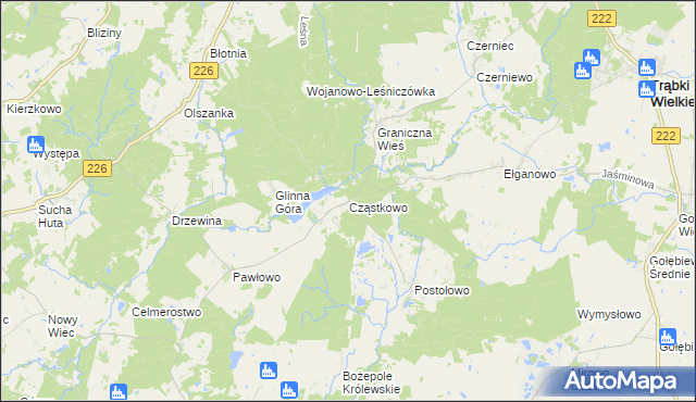 mapa Cząstkowo, Cząstkowo na mapie Targeo