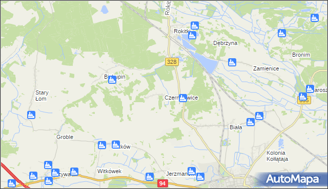 mapa Czernikowice, Czernikowice na mapie Targeo