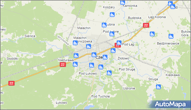 mapa Czersk powiat chojnicki, Czersk powiat chojnicki na mapie Targeo