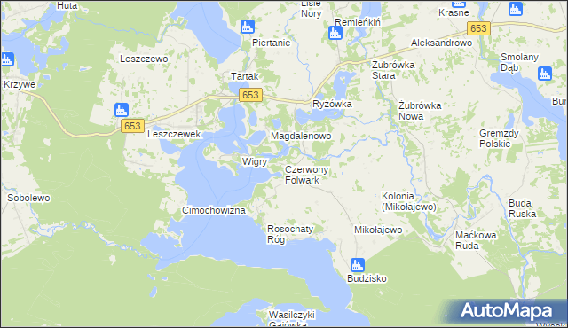 mapa Czerwony Folwark, Czerwony Folwark na mapie Targeo