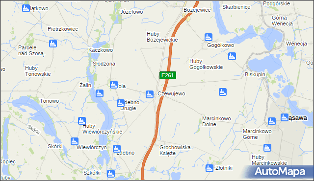 mapa Czewujewo, Czewujewo na mapie Targeo