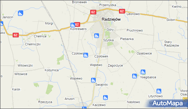 mapa Czołówek, Czołówek na mapie Targeo