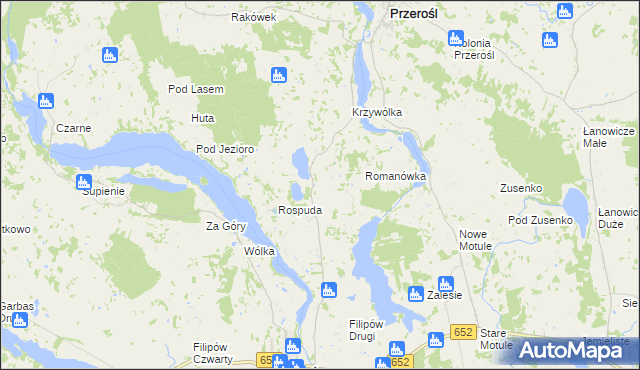 mapa Czostków gmina Filipów, Czostków gmina Filipów na mapie Targeo