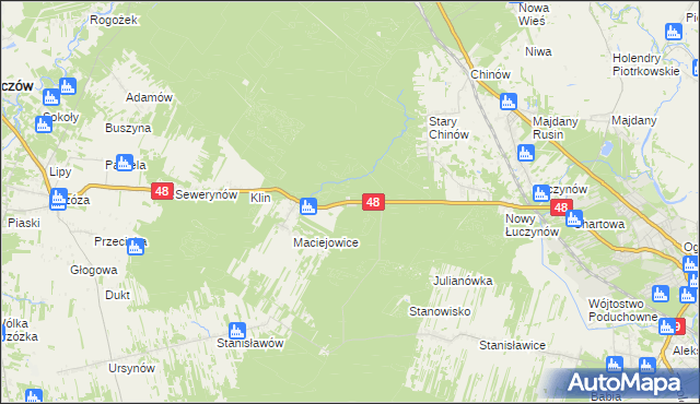 mapa Cztery Kopce, Cztery Kopce na mapie Targeo