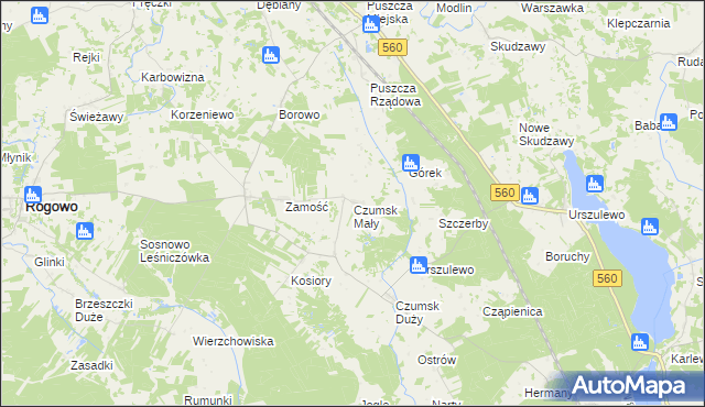 mapa Czumsk Mały, Czumsk Mały na mapie Targeo