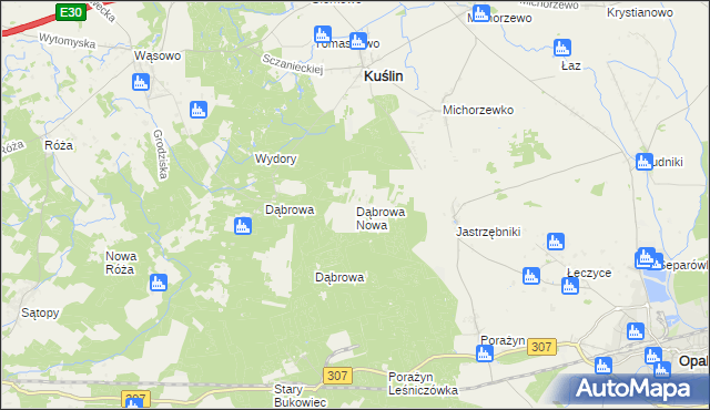 mapa Dąbrowa Nowa, Dąbrowa Nowa na mapie Targeo